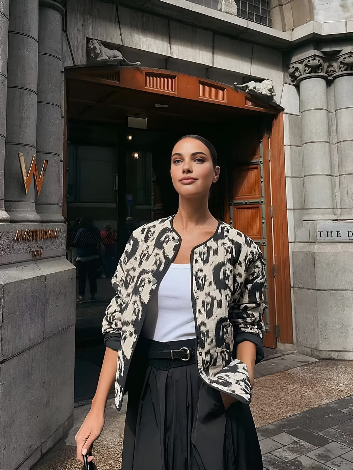 Animal Print Statement Jacket | Leona